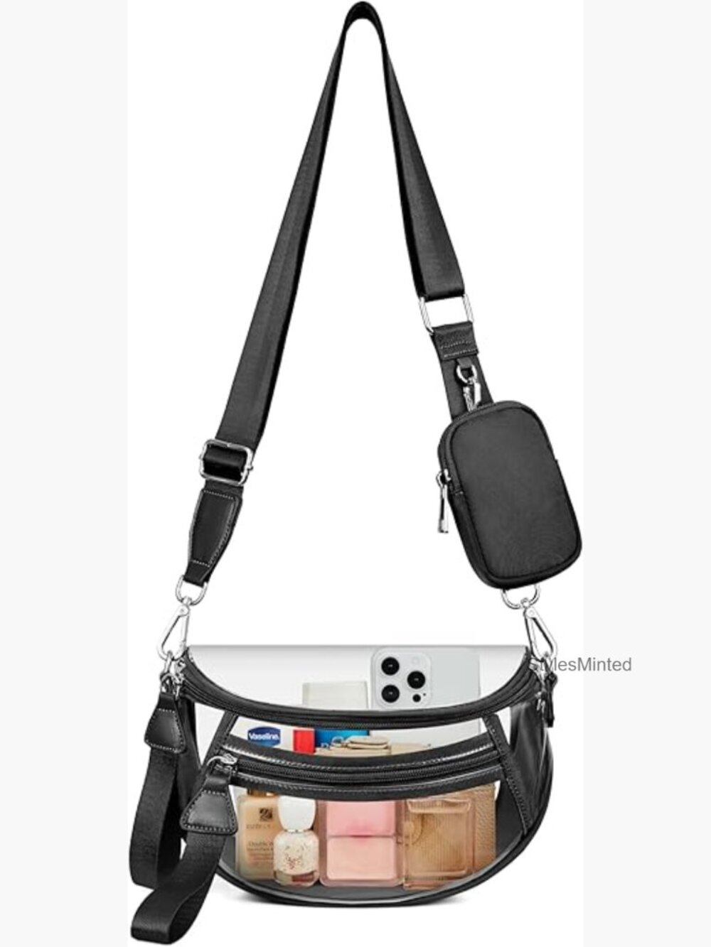 Clear Crossbody Bag for Stadium Events RFID Coin Purse